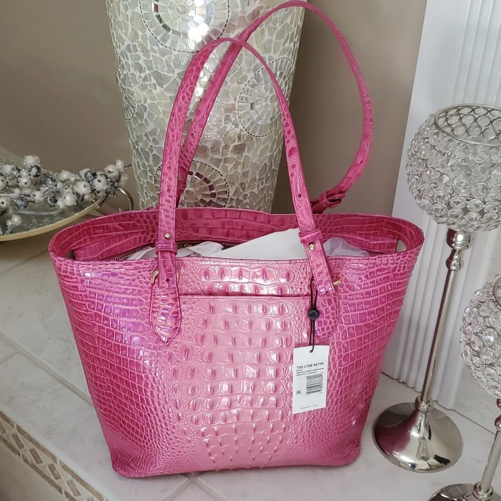 🥳🎈HOST PICK!🎈🥳 💕💝 BRAHMIN ELLEN HIBISCUS OMBRE TOTE 💝💕